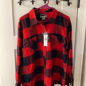 Women’s button down flannel shirt